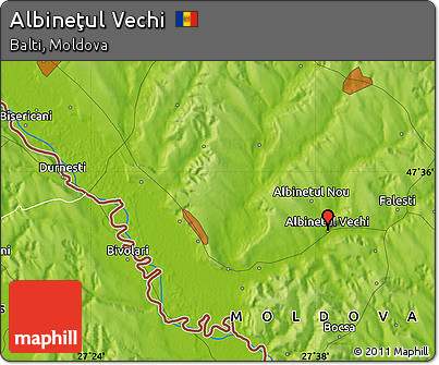 Physical Map of Albineţul Vechi