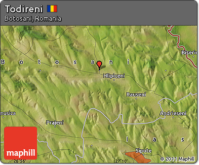 Satellite Map of Todireni