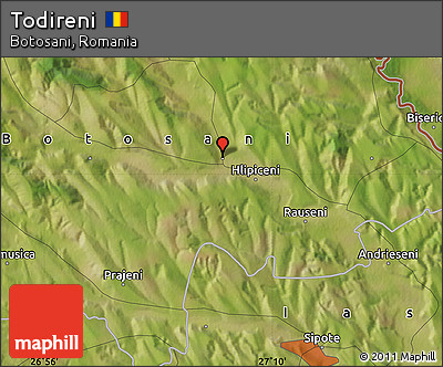 Satellite Map of Todireni