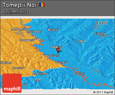 Political Panoramic Map of Tomeştii Noi