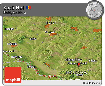 Satellite Panoramic Map of Socii Noi