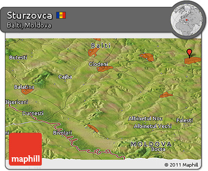 Satellite Panoramic Map of Sturzovca