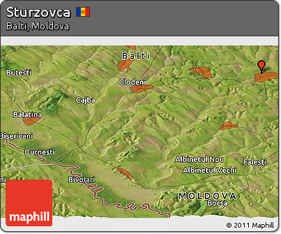 Satellite Panoramic Map of Sturzovca