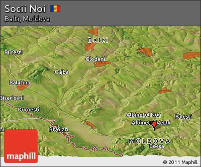 Satellite Panoramic Map of Socii Noi