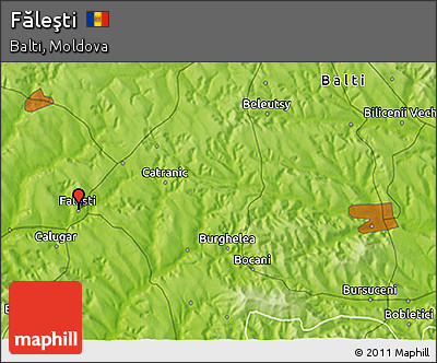 Physical 3D Map of Făleşti