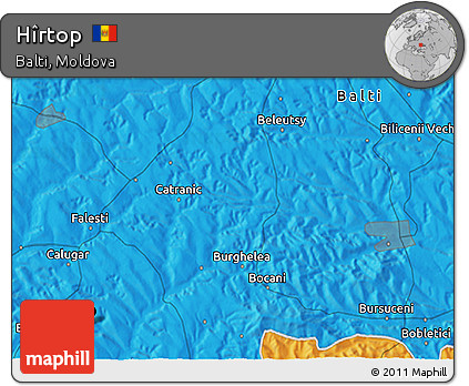 Political 3D Map of Hîrtop