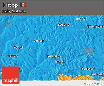 Political 3D Map of Hîrtop