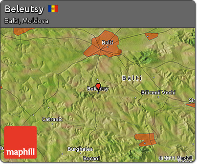 Satellite 3D Map of Beleutsy