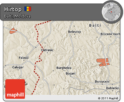 Shaded Relief 3D Map of Hîrtop