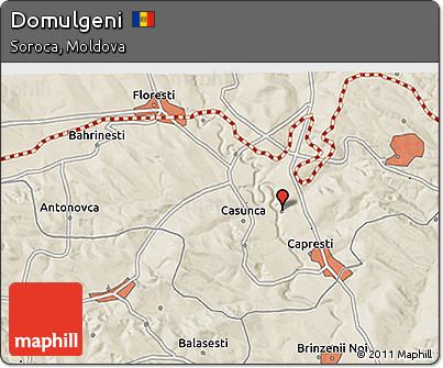 Shaded Relief 3D Map of Domulgeni