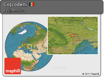 Satellite Location Map of Coşcodeni