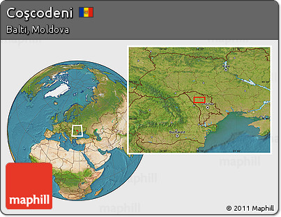 Satellite Location Map of Coşcodeni