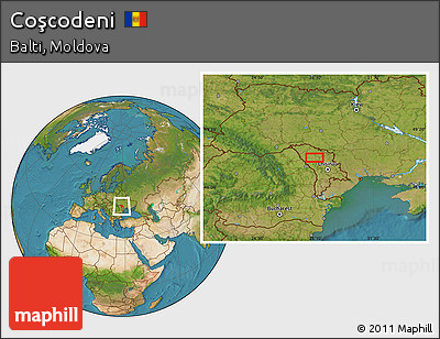 Satellite Location Map of Coşcodeni