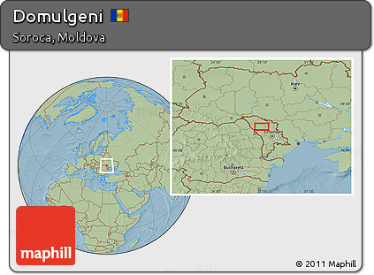 Savanna Style Location Map of Domulgeni, hill shading
