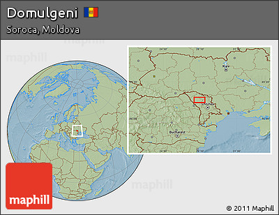 Savanna Style Location Map of Domulgeni, hill shading