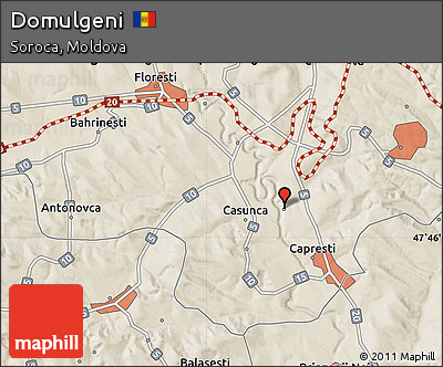 Shaded Relief Map of Domulgeni