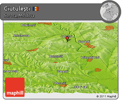 Physical Panoramic Map of Ciutuleşti