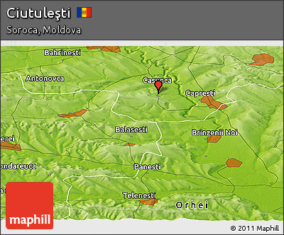 Physical Panoramic Map of Ciutuleşti