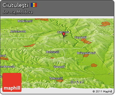 Physical Panoramic Map of Ciutuleşti