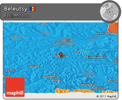Political Panoramic Map of Beleutsy