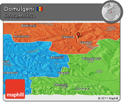 Political Panoramic Map of Domulgeni