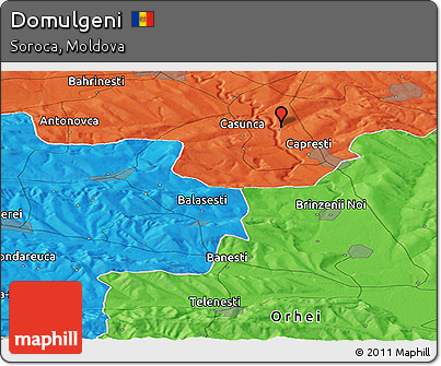 Political Panoramic Map of Domulgeni