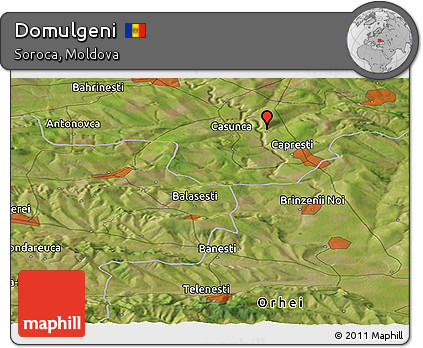 Satellite Panoramic Map of Domulgeni