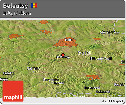 Satellite Panoramic Map of Beleutsy