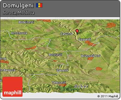Satellite Panoramic Map of Domulgeni