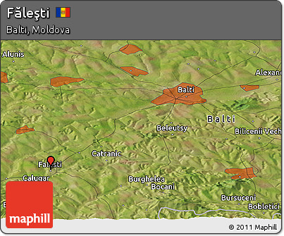 Satellite Panoramic Map of Făleşti