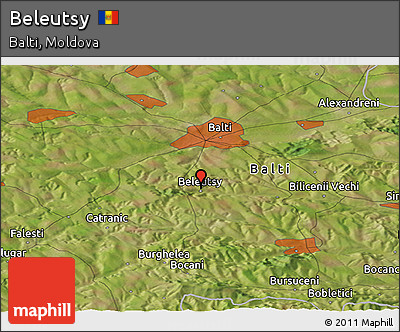 Satellite Panoramic Map of Beleutsy