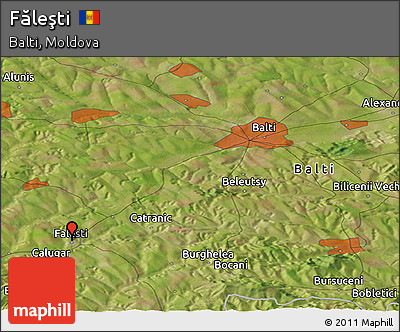 Satellite Panoramic Map of Făleşti