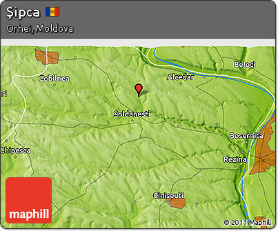 Physical 3D Map of Şipca
