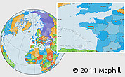 Political Location Map of Plumelec