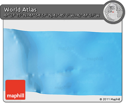 Physical 3D Map of the Area around 47° 41' 6" N, 43° 16' 29" W
