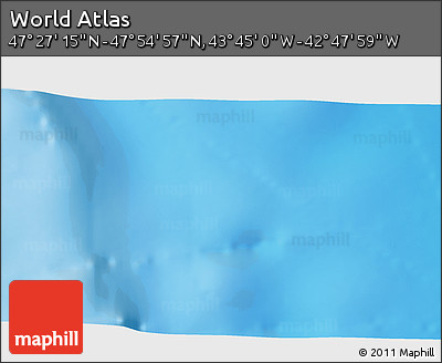Physical 3D Map of the Area around 47° 41' 6" N, 43° 16' 29" W