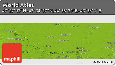 Physical Panoramic Map of the Area around 47° 41' 6" N, 45° 7' 30" E