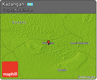 Physical 3D Map of Kazangan