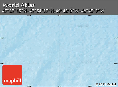 Physical Map of the Area around 47° 41' 6" N, 49° 13' 30" W