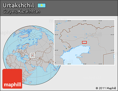Gray Location Map of Urtakshchil