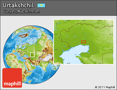 Physical Location Map of Urtakshchil