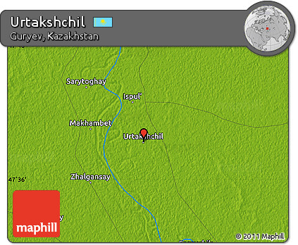 Physical Map of Urtakshchil