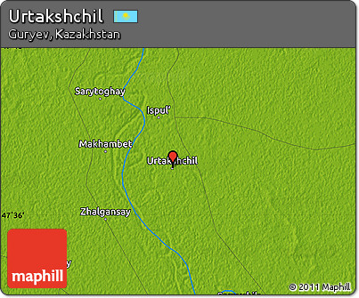 Physical Map of Urtakshchil