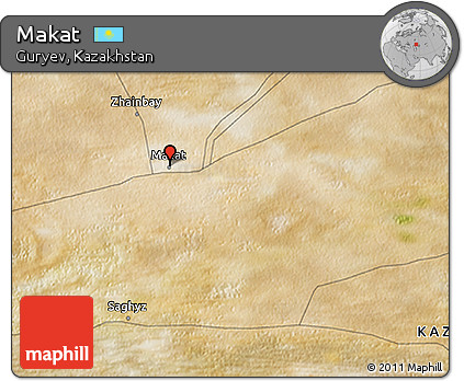 Satellite 3D Map of Makat