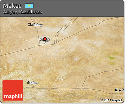 Satellite 3D Map of Makat