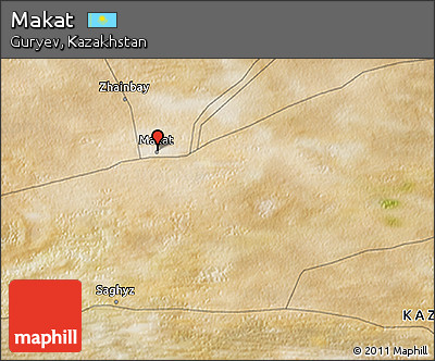 Satellite 3D Map of Makat