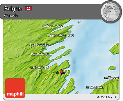 Physical 3D Map of Brigus