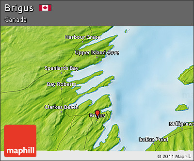 Physical 3D Map of Brigus