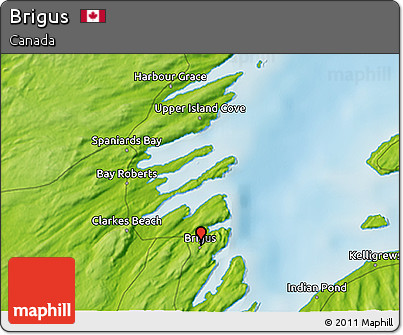 Physical 3D Map of Brigus
