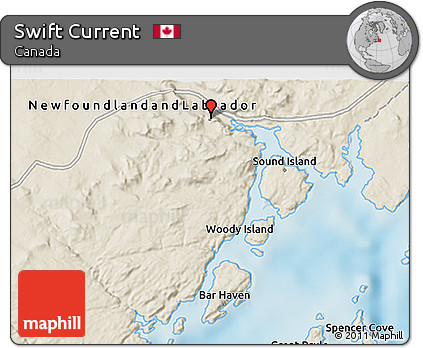 Shaded Relief 3D Map of Swift Current